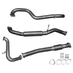 Ignite Exhausts Turbo Back For Nissan Gu Patrol 3l Leaf Spring Ute 3" No Cat With Hotdog Raw Aluminised Steel
