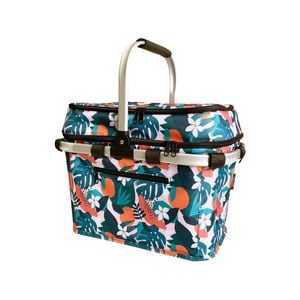 Sachi Fabric 4 Person Insulated Picnic Basket Exotic Jungle
