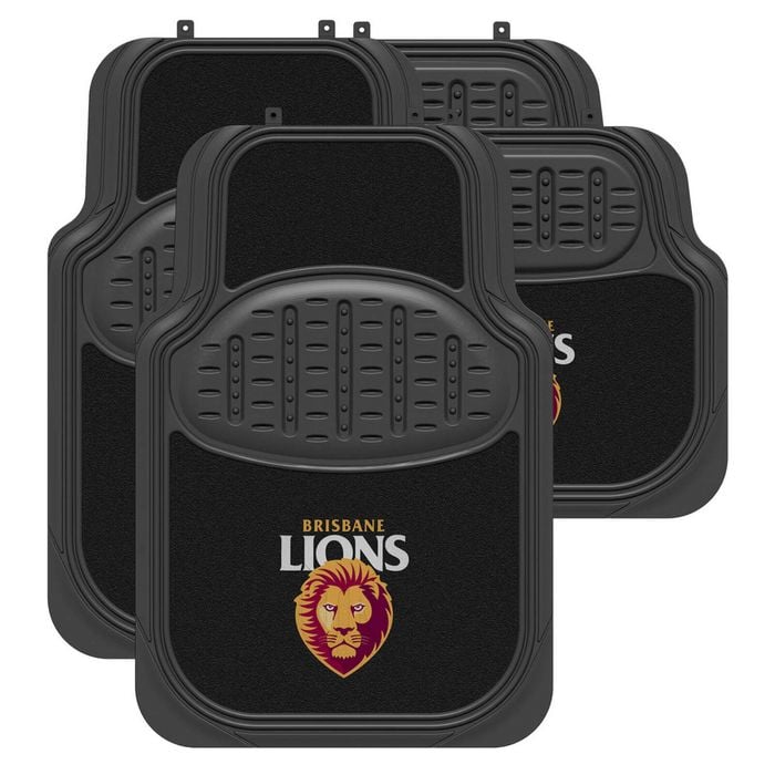 BRISBANE LIONS Official AFL Universal Rubber Car Floor Mats Carpet