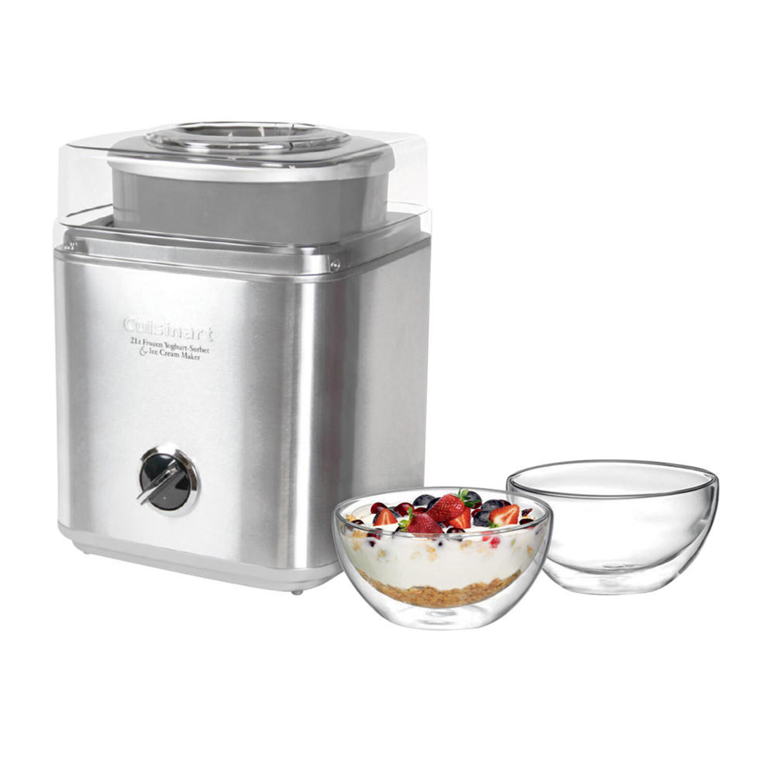 Cuisinart Ice Cream Frozen Yoghurt Maker 2L Stainless Brushed Bunnings Australia