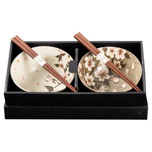 Omotenashi Igazakura Set of 2 Donburi Bowls & Chopsticks