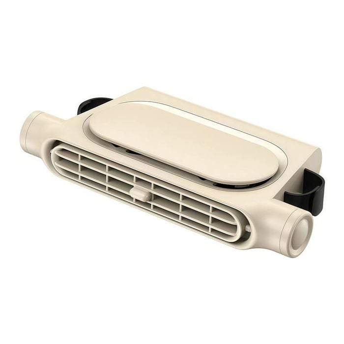 Catzon 3000mAh Car Backseat Fan Rechargeable Battery Portable Vehicle Fans-Beige