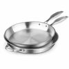 SOGA Stainless Steel Induction Fry Pan Set 22cm & 34cm