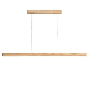 Oriel Lighting Alpha Ash Wood Tricolour Led Linear Pendant Light 150cm