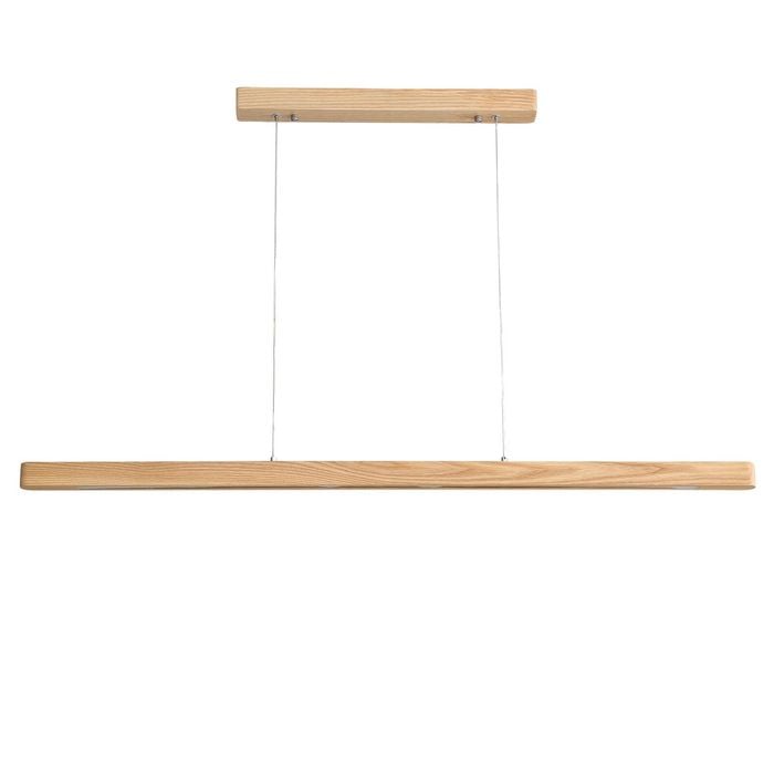 Oriel Lighting Alpha Ash Wood Tricolour Led Linear Pendant Light 150cm