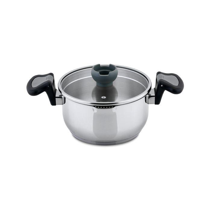 Aron 24cm Stainless Steel Casserole Pot w/ Strainer Lid