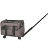 VEVOR 450x305x305mm Cat Carrier Grey with Wheels Airline Approved Rolling Pet