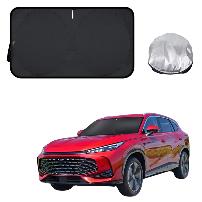 Front Windscreen Sun Shade for MG HS 2024 - Current - Standard 150 x 85 cm - Black