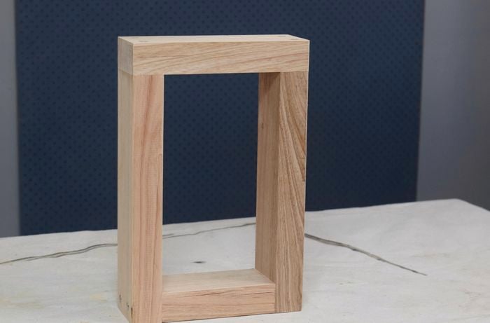 A rectangle made out of timber