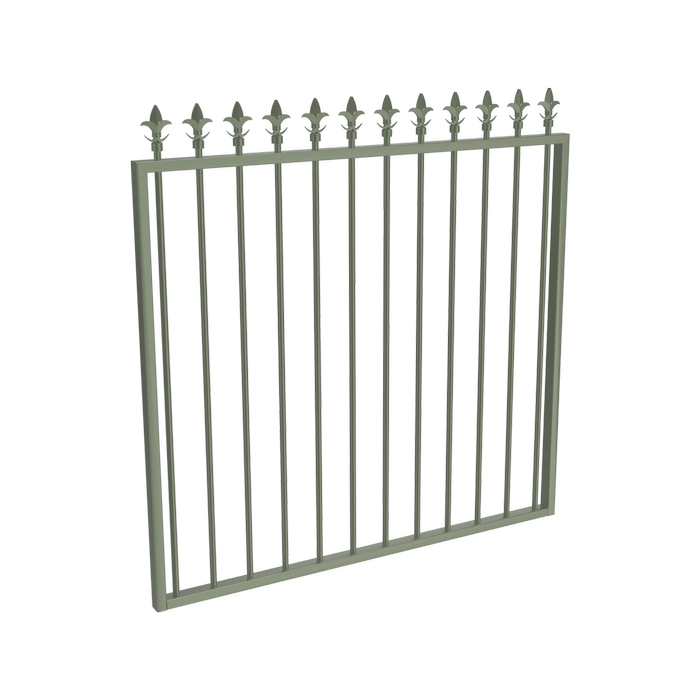 ProtectorAl 800 - 1200 x 1200mm Pale Eucalypt Aluminium Spear Top Pool Gate