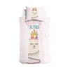 Little Monster Princess Al Paca Pink Kids Cotton Quilt Cover Set - Single Bed Size