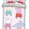 Peppa Pig Friends Kids Cotton Quilt Cover Set - Toddler Bed Size