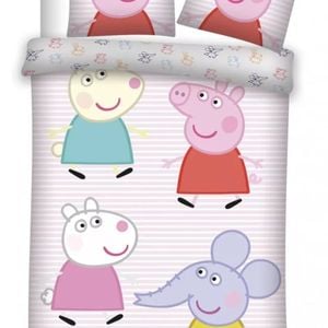 Peppa Pig Friends Kids Cotton Quilt Cover Set - Toddler Bed Size