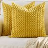 Gioia Casa 2-Pack Bubble Corn Cushion Covers 45cm x 45cm - Mustard