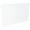 ProtectorAl 1201-2399W x 1500H Pearl White Aluminium Radiator Pool Fence Panel with mid rail