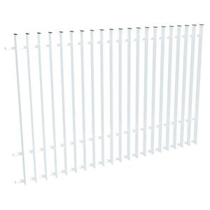 ProtectorAl 1201-2399W x 1500H Pearl White Aluminium Radiator Pool Fence Panel with mid rail