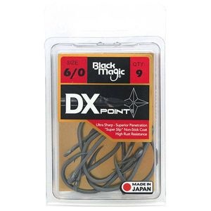 Black Magic DX Point PTFE Coated Fishing Hook Economy Pack 6/0