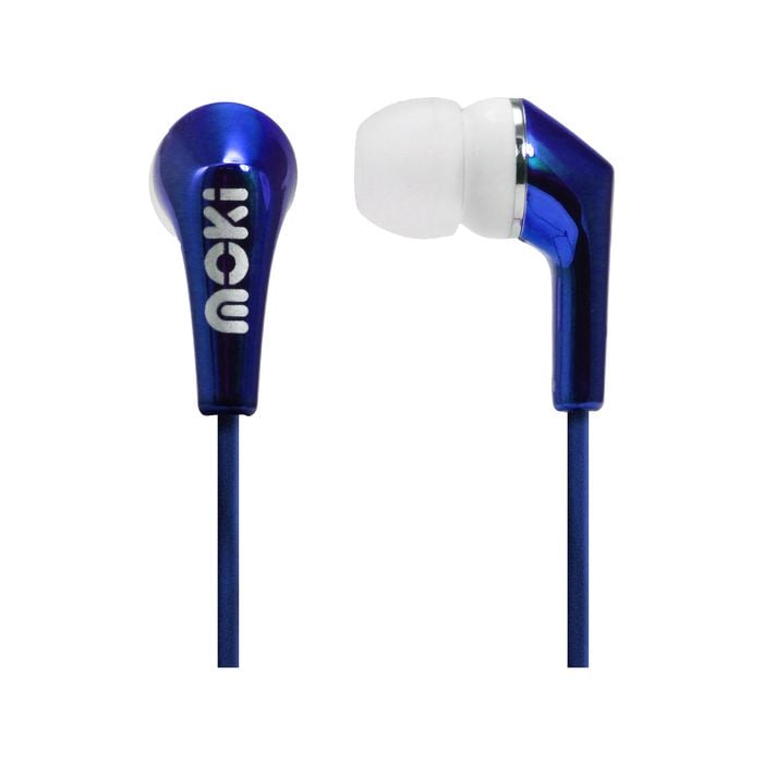 Moki Metallics On The Go Portable Earphones - BLUE