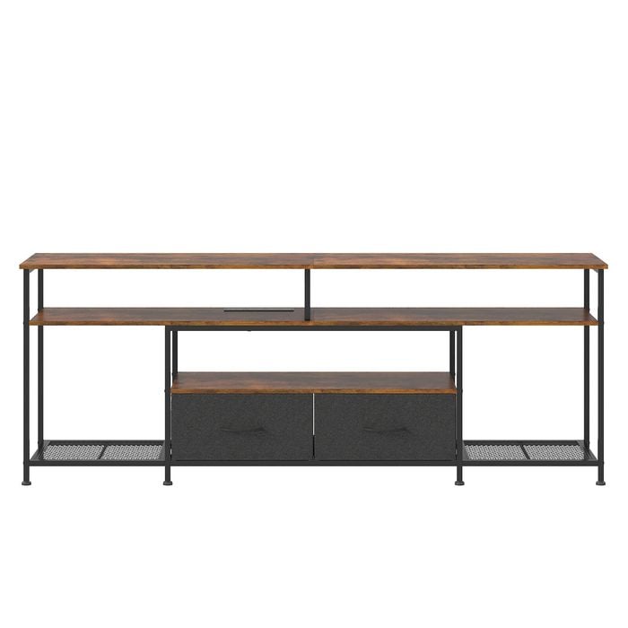 Ufurniture LED TV Cabinet 160cm Entertainment Unit Stand Storage Media Console Table Walnut