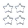 4x R&m Star Cookie Cutter Polyresin Coated Steel Biscuit Bake Mould 9cm White