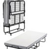 Vevor 96.5 Cmx190 Cm Rollaway Bed Black With 10 Cm Mattress Twin Size Foldable Memory Foam For Adults