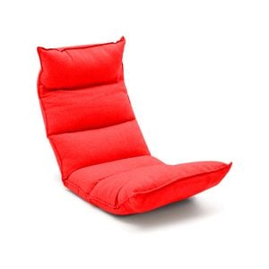 SOGA Foldable Tatami Floor Sofa Bed Meditation Lounge Chair Recliner Lazy Couch Red
