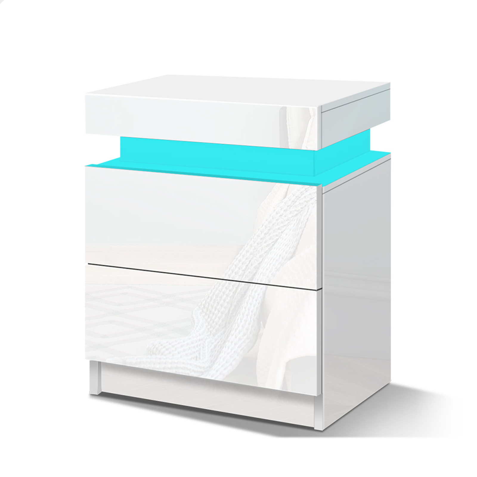 Bedside Table LED White