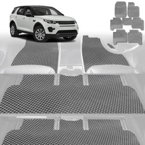 6D Diamond Car Floor Mats for Land Rover Discovery Sport 2014-2019-Ultimate Set-Grey-Outback GT