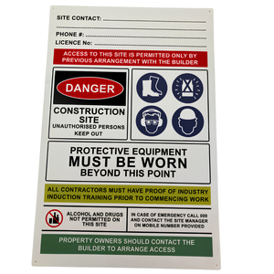 RapidMesh 600 x 900mm Small Site Contact Sign
