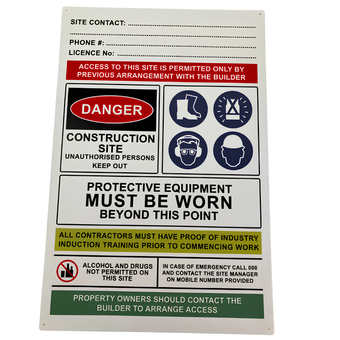 RapidMesh 600 x 900mm Small Site Contact Sign