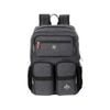 Swiss Waterproof 15.6" Laptop School Backpack Travel Shoulder Bag - Grey