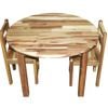 Acacia Round Table 90cm & 2 Standard Chairs