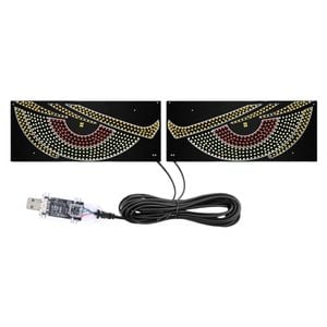 Catzon 2pcs Led Windshield Devil Eye Light For Truck Suv-blue