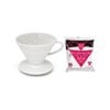 Hario V60 - 02 Ceramic Coffee Dripper With 100 Filter Papers Includes A Free Measuring Spoon