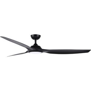 Fanforce Capri II Smart DC Ceiling Fan With Remote 64" ABS Blades Black/Black