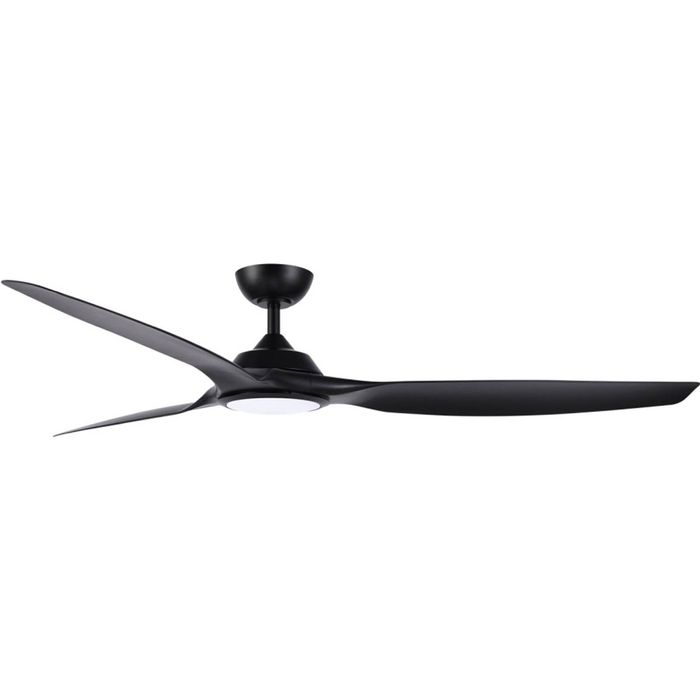Fanforce Capri II Smart DC Ceiling Fan With Remote 64" ABS Blades Black/Black