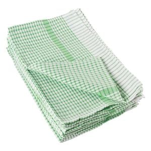 Vogue Tea Towels Wonderdry Green 10 Pack Absorbent Kitchen Drying Cloths