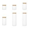 CARLA HOME 6 Pack Glass Storage Jars with Bamboo Lids