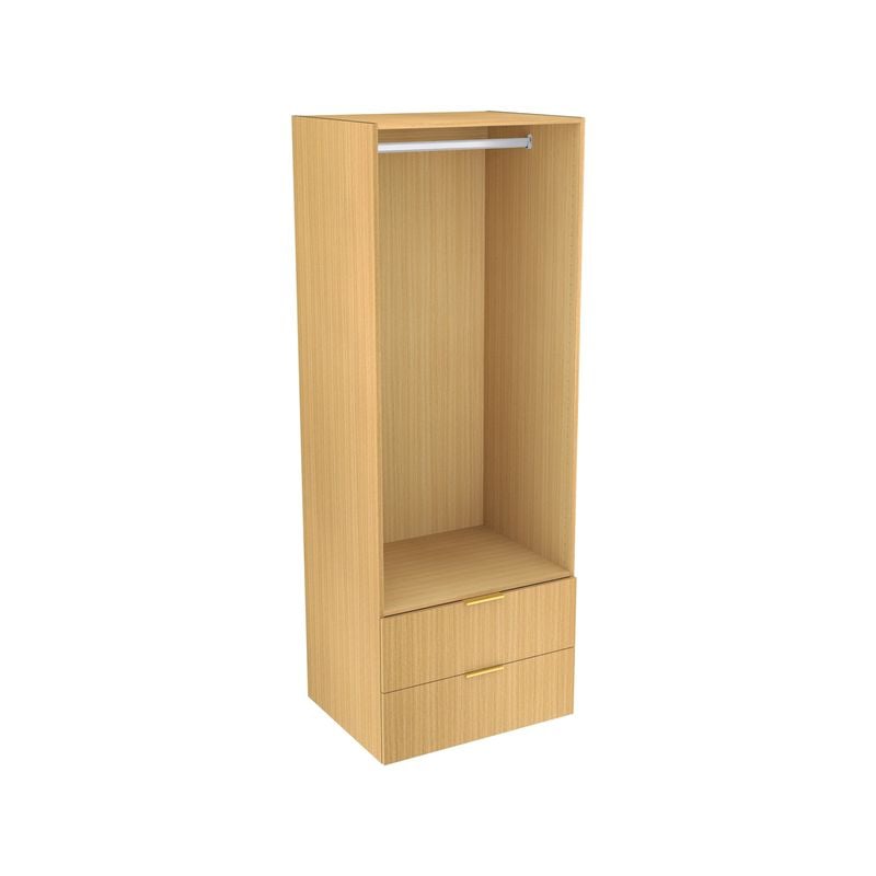 Lugna 2048 x 750 x 580mm Sand Hanging 2 Drawer Storage Cabinet