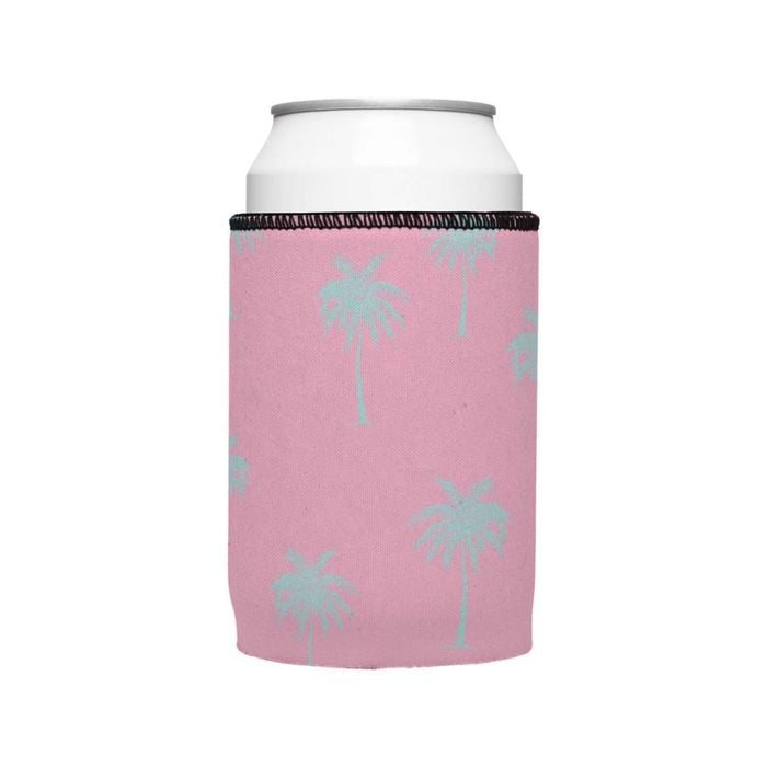 Stubbyz Palm Trees Aqua Pink Stubby Cooler Standard