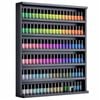Advwin Nail Polish Rack Wall Mounted 6 Layers Display Stand Acrylic Baffle White