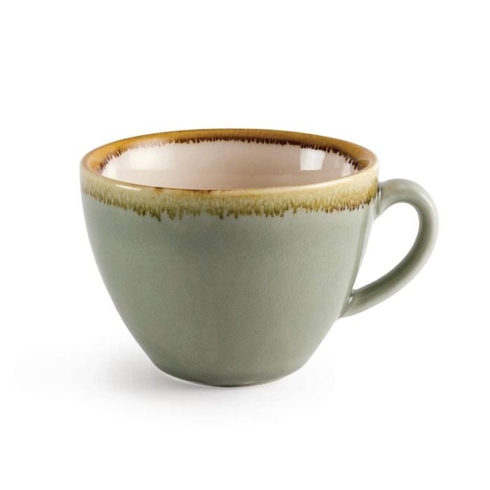Olympia Coffee Cups Kiln Moss 228ml 6 Pack Commercial Tableware Ceramic Mugs