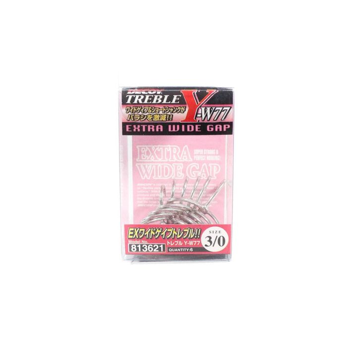 Decoy YW77 Wide Gap Extra Strong Treble Fishing Hook 3/0
