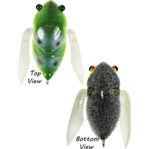 Atomic Hardz Cicada 47mm Surface Topwater Fishing Lure Fur bottom Frog