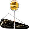 HUNDRED Powertek 1000 PRO Strung Badminton Racket – Navy/Orange, G6 Grip, Full Cover