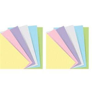 2x 60pc Filofax Pastel A5 Notebook Refill Dotted Paper Writing School Stationery