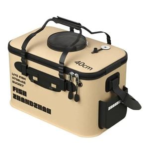 NNEOBA Folding Live Fish Bucket with Portable EVA Water Tank