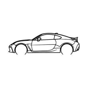 Ignite Laser Toyota GR 86 Silhouette Metal Wall Art Coated Black 47inch/120cm
