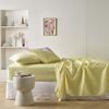Vintage Design Homewares King Light Yellow Butter French Linen Sheet Set