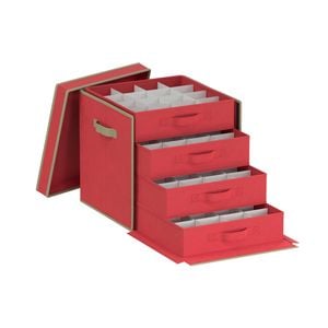 Flexi Storage Living Red Christmas Ornament Storage Box